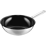 Silit Wuhan Wokpfanne Induktion 28 cm, Wok Edelstahl beschichtet, Wok Induktion, backofenfest