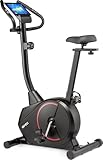 Gymtek Magnetischer Heimtrainer, Fahrrad für Zuhause - bis 135kg - 8 Widerstandsstufen, 9kg Schwungmasse - LCD Display - für Home Gym Fitness