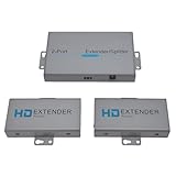 Annadue HDMI Extender Splitter, 1 X 2 1080P 60 Hz, Verlängert die Übertragung auf 164 Fuß Länge, HDMI Extender, CAT5e CAT6 Kabel, 2 Kanal-Übertragung, HDMI Splitter (EU-Stecker 100-245 V)