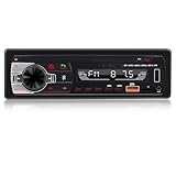 NHOPEEW Bluetooth Stereo Car Stereo mit FM/TF/USB/EQ/AUX-in, 1 din Autoradio mit Fernbedienung