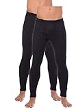 BestSale247 2er Pack Herren Thermo Unterhose Lang -Thermo Unterhemd Männer Skiunterwäsche Thermounterwäsche Baumwolle (Anthrazit, XL)