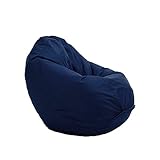 Bruni Sitzsack Classico L in Blaugrau – XL Sitzsack mit Innensack zum Lesen, Abnehmbarer Bezug, lebensmittelechte EPS-Perlen als Bean-Bag-Füllung aus Deutschland