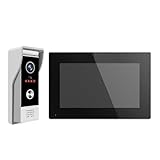 Suoumwa Kabelgebundene Video-Türklingel, Apartment-Gegensprechanlage, 7-Voll-Touch-Monitor-System TUYA WiFi-Heimvideo-Gegensprechanlage-Türsprechanlagen-Kits mit EU-Stecker