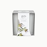 ipuro - dekorative ipuro white lily Duftkerze - minimalistische & puristische Duftkerzen im Glas - intensive Duftkerzen mit blumig zarten Noten - stilvolle Kerze 125 g