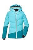 killtec Mädchen Skijacke/Steppjacke mit Kapuze und Schneefang KSW 178 GRLS SKI QLTD JCKT, helltürkis, 128, 39900-000