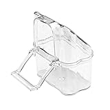 Vogelfutterhaus für hängende Papageien Frischhaltebehälter Wasserbehälter Kakadel Stillbox transparent mit Barsch Vogelfutterhaus Outdoor Haken Eichhörnchen Beweis