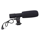 Homoyoyo 1 Stück Mikrofon für Audioaufnahmen spiegereflexkamera Aufnahme mikrofon Vlogger Microphone videocamera External Microphone Interviewmikrofon für Camcorder Videomikrofon Black