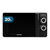 Cecotec Mikrowelle mit Grill Proclean 3030 Flatbed Mikrowelle, Kapazität 20 l, 700 W, 6 Stufen, 800 W Halogengrill, kompaktes Design mit FullCrystal-Tür, perfektes Kochen dank 3DWave-Technologie
