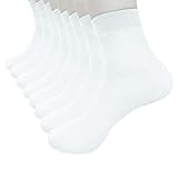 LZPCarra Paar elastische ultradünne Socken Fasersocken 8 kurze Herrensocken aus Silk Schwarze Socken Herren Bio (white, One Size)