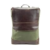 Buckle & Seam Backpack Annelotte - Herren Travel Canvas Rucksack Lederrucksack Jagdrucksack Leder Rucksäcke aus Leder Männer Reisen Tasche mit Reißverschluss Handgefertigtes Natürliches Rindsleder