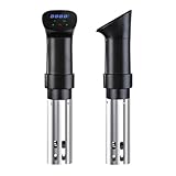 Sous Vide Garer Sous Vide Stick - Vakuum-Garer mit LCD Touchdisplay, Eintauchthermostat Timer Sous-Vide Garer für Behälter bis 12L 25-92,5℃ Slow Cooker