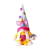 VICASKY Plüsch GNOME Dekorationsfigur Regenbogen Einhorn Puppe für Weihnachten Geburtstag Valentinstag und Besondere Anlässe Wohnaccessoires und Geschenkidee