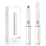 Nasenhaartrimmer Augenbrauentrimmer,TOUCHBeauty Schmerzloser Nasenhaarschneider Professionelles,Präzisionstrimmer für die Entfernung von, Nasen, Ohren,Gesicht Männer und Frauen AG-1458W(Weiß)