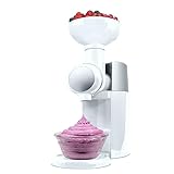 Tragbare Eismaschine, Automatische Joghurt-Dessert-Maschine Für Zuhause, Kleine Mini-Einfrierung Von Obst, DIY-Softeismaschine,White