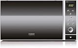 CASO MG25 Ceramic menu, 2-in-1 Mikrowelle mit Grill | Boden mit Mikrowellenreflektor, kein Drehteller, Grillrost für 2 Ebenen, 900 W, 1000 W Grill, 25 L, Sound on/off, Edelstahl verspiegelt, Edelstaahl