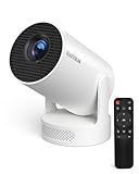 Beautiebeam Beamer Full HD 1080P Mini Beamer 4K, Auto Trapezkorrektur, Mini Projector 180°Dreh Videoprojektor Unterstützt 2.4/5G Dual WiFi6, Bluetooth5.0 mit Android11/OS11,Outdoor Heimkino