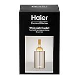 Haier – Thermo-Weinkühler Mit Doppelwandigem Design- Aus Edelstahl In Premiumqualität- Für Alle Standard-Weinflaschen Geeignet- HAWTB01, 12,6x12,6x20,2