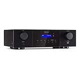 Auna AMP-4000 DAB HiFi-Stereo-Verstärker, DAB+-Radio, USB Fernbedienung, Amplifier mit LED-Display, HiFi Verstärker, schwarz