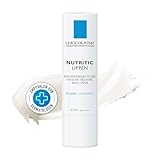 La Roche-Posay Nutritic Lippen, Lippenpflegestift für trockene bis sehr trockene Lippen, Nicht fettender, ultrafeiner Balsam, Sofort einziehend, Mit wertvollen Ceramiden und Nährstoffen, 4,7 ml