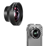 NEEWER 18mm 100° Weitwinkelobjektiv nur für 7mm Gewinde Telefonhalterung/Telefonhülle/Telefonklammer, 0.5X Vergrößerung, LS-42