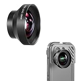 NEEWER 18mm HD 100° Weitwinkelobjektiv für 17mm Objektiv hintere Platine, 0,5X Vergrößerung, kompatibel mit SmallRig NEEWER iPhone Samsung Handykäfig mit 17mm Objektivadapter, Sandmarc, LS-42