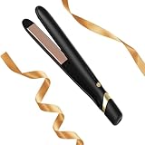 Bwaliffury Mini Haarglätter, Professionelles Glätteisen, Glätteisen Klein 65W, Anti-Frizz, 140–220 °C, 30 Sekunden Schnelles Aufheizen, Kompakt und Tragbar, Air Haarglätter für Alle Haartypen(Schwarz)