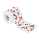 Weihnachts-Toilettenpapier – Weihnachtsmann-Motiv, Neuheit für sprechende Tische – Weihnachts-Toilettenpapierrolle | Stilvolle Papierserviettenrolle aus Seidenpapier