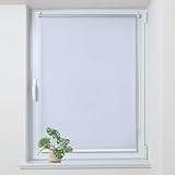 Allesin Verdunklungsrollo ohne Bohren, Fenster rollos für innen, 100% verdunkelungsrollo, Grüner 80x120cm, Thermorollo Hitzeschutz, Klemmrollo lichtundurchlässig für Fenster