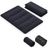 GIANTEX Bodenmatratze 140x200 cm, Futon Matratze Japanisch, Tatami Matte Faltbar & Tragbar, Klappmatratze mit Tragetasche & Abnehmbarer Bezug, Schlafmatte Schlafunterlage für Gästezimmer Schlafzimmer