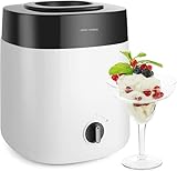 Eismaschine 2 L, 18 W, passiv-kühlender, abnehmbarer Behälter, Deckelöffnung, praktisches Design, einfache Bedienung, Eiscreme, Sorbet, Frozen Joghurt, Sommerspaß, Eisdiele