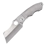 Klappmesser 6.7' Premium Taschenmesser Robust Titan TC4 & Keramiklager, 20cv stahlklinge, edc messer outdoor, survival jagdmesser einhandmesser, Camping scharfe messer, Titanlegierung neck tanto knife