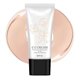 CC Cream Color Correcting, CC Creme mit SPF 50, Feuchtigkeitsspendend & Full Coverage Foundation, Wasserfest & Langlebig Concealer, Verbessert den Teint & Hydratation, Gesichts-Make-Up Alle Hauttypen