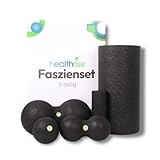 Health Rise Faszien Set für optimale Selbstmassage | 5-teilig | Inklusive Faszienrolle, Duoball 8/12cm, Mini Rolle | Effektive Muskelmassage und Entspannung | Perfekt für Heimgebrauch und Fitness ​​