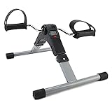Mini Heimtrainer Fahrrad, Faltbarer Ergometer Heimtrainer mit einstellbarem Widerstand für Erwachsene Senioren, unter dem Schreibtisch Heimtrainer Indoor Fitnessrad für Heimtraining