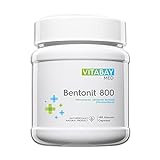 Vitabay Bentonit • 480 vegane Kapseln • Bis zu 96% Montmorillonit • Tribomechanisch mikronisiert und aktiviert • Pharmaqualität