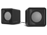 Speedlink TWOXO Stereo PC Speaker - aktive PC Lautsprecher mit 3,5mm Klinkenstecker, kleine PC Boxen für Desktop, Notebook, Laptop, kabelgebunden, schwarz