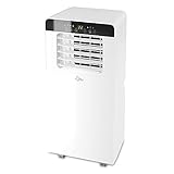 Suntec Wellness Mobiles Klimagerät Motion 2.0 Eco R290 | Klimaanlage Mobil Leise | Räume bis 25 qm | Mit Abluftschlauch | Kühlleistung : 7.000 BTU/h, 2.1 KW | Für Wohnung und Büro, Weiß