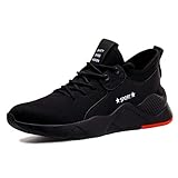 ZVC Sicherheitsschuhe Herren Arbeitsschuhe Herren Damen rutschfeste Stahlkappenschuhe Sportliche Arbeitsturnschuhe