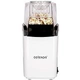 celexon CinePop CP150 Popcorn-Maschine - 13x19x29cm - Gewicht: 900g - weiß - einfach zu reinigen - ohne Öl/fettarm - Popcorn-Maker