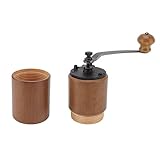 Manuelle Kaffeem¨¹hle aus Hochwertigem Buchenholz ¨C Einstellbare Grobheit, Tragbares Design, Rutschfestigkeit ¨C Ideal f¨¹r Italienischen und T¨¹rkischen Kaffee
