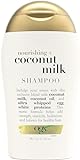 OGX Nourishing Coconut Milk Shampoo (88,7 ml), feuchtigkeitsspendendes Haarpflege Shampoo in Reisegröße mit Kokosmilch und Kokosöl für trockenes Haar