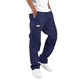 Generisch Schnittschutzhose Herren, Arbeitskleidung Mann wasserdichte MäNner Wanderhose - Atmungsaktiv Jagdhose Baumwolle Lang Trekkinghose Latzhose Baggy Cargohose AußEnarbeiten Outdoor