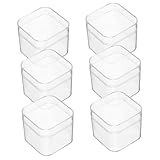 OUNONA 6 Teilige Boxen Transparente Bonbonschachtel Kleine Durchsichtige Behälter Mit Deckel Kleine Leckerli Boxen Durchsichtige Boxen Für Gastgeschenke Durchsichtiger Würfel Für