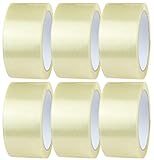 Crimson Starfish Paketklebeband Transparent 6 Rollen à 48mm x 66m | Durchsichtiges Klebeband für das Verpacken von Paketen, Kisten, Kartons, Versand
