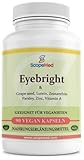 Augen Complex - Eyebright with Grape Seed, Lutein & 1000mcg Zeaxanthin, Parsley, Zinc, Vit A - Vegan - 3 months package - Eye Vitamins - 100% Natural