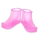 minkissy 1 Paar Fußbad-Massageschuhe Fußmassagestiefel Fußmassageschuhe Fußsprudelbad Fußbadeschuh Kalb für Füße in Schuhe einweichen Fuß einweichen Pediküre-Schuhe PVC Rosy