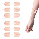 6 Stücke Wundnahtstreifen,Wundnahtstreifen Strips Klammerpflaster,Steri Strips,Notfall-Wundverschluss Strips,Erste Hilfe & Sicherheit für Camping & Outdoor,für Frauen Männer Hautfarbe