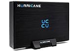 HURRICANE GD35612 Externe Festplatte 2TB 3,5' USB 3.0 Aluminium HDD mit Netzteil für PC, TV, Ps4, Ps5, Xbox Laptop kompatibel mit Windows mac Linux