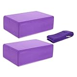 Toddmomy 3 Stück Yoga Brick Stretchblöcke Dehnbarer Yogagurt Yogazubehör Yogagewichte Dehnungsblöcke Yogablöcke Pilatesausrüstung Dehnungsausrüstung Yogagurtgurt Eva Lila