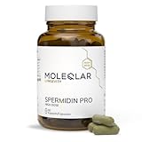 MoleQlar Spermidin PRO 60 Kapseln - 6mg Spermidin pro Kapsel - Nahrungsergänzungsmittel aus Weizenkeimextrakt & Chlorella-Algenpulver